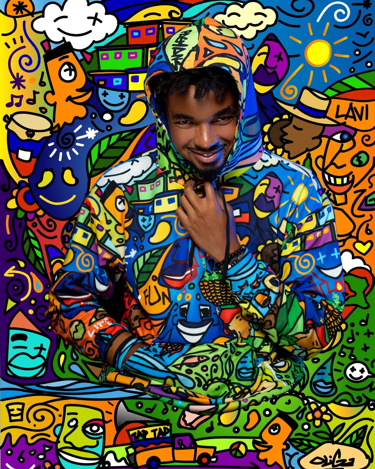 Fun 509 Colors Doodle Hoodie - OliGa (Limited Edition)